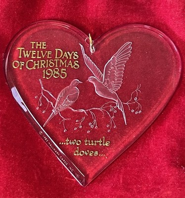 Hallmark Twelve Days of Christmas Ornament 1985 Two Turtle Doves Hallmark In Box