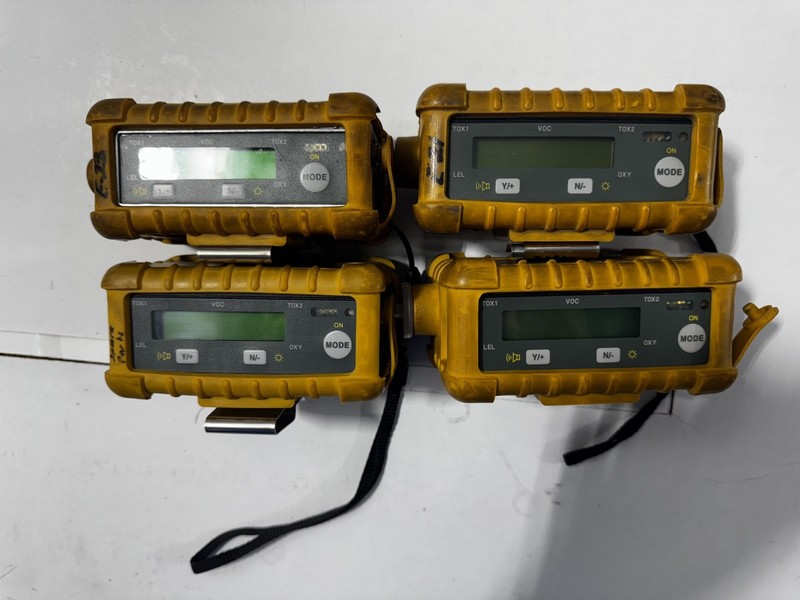Lot of 4 RAE Systems MultiRAE Plus PGM50-5P Multi-Gas Monitor Detector Pre-owned