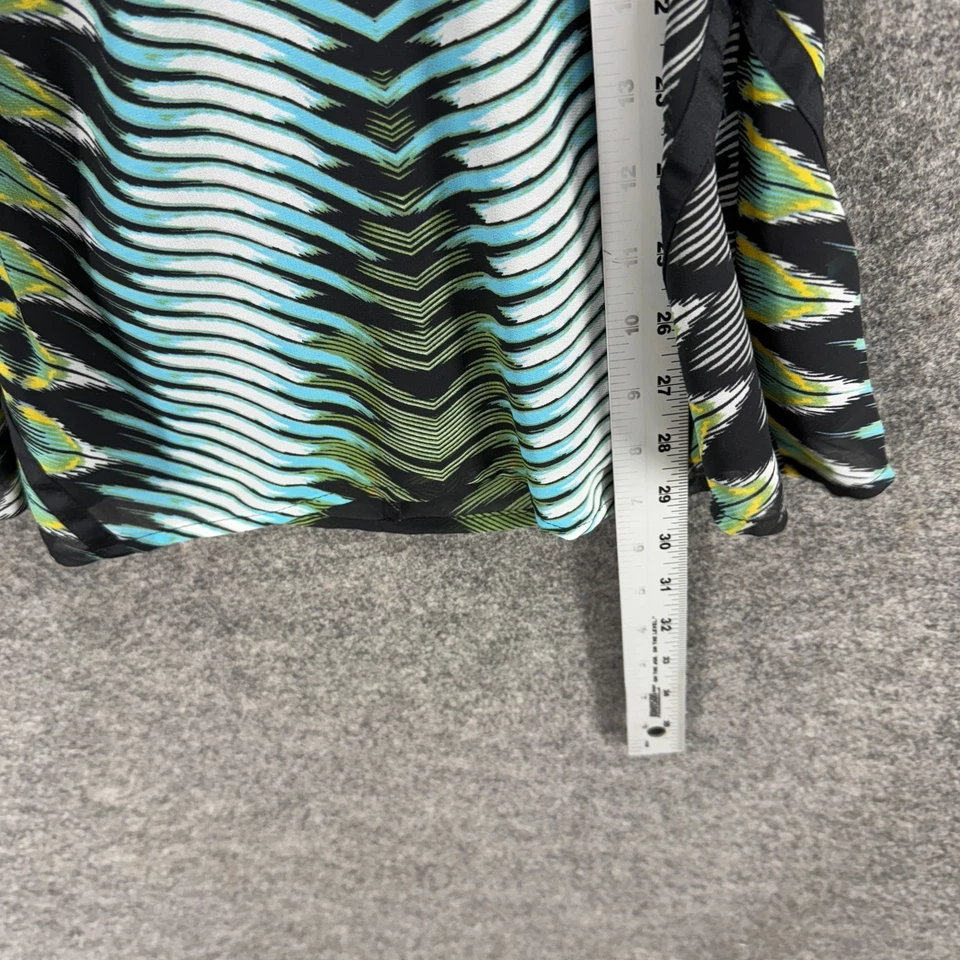 Pullover MixIt Top Mujer S Pequeño Negro Rayas Sin Mangas Halter Cuello Forrado Foto 4 de 4