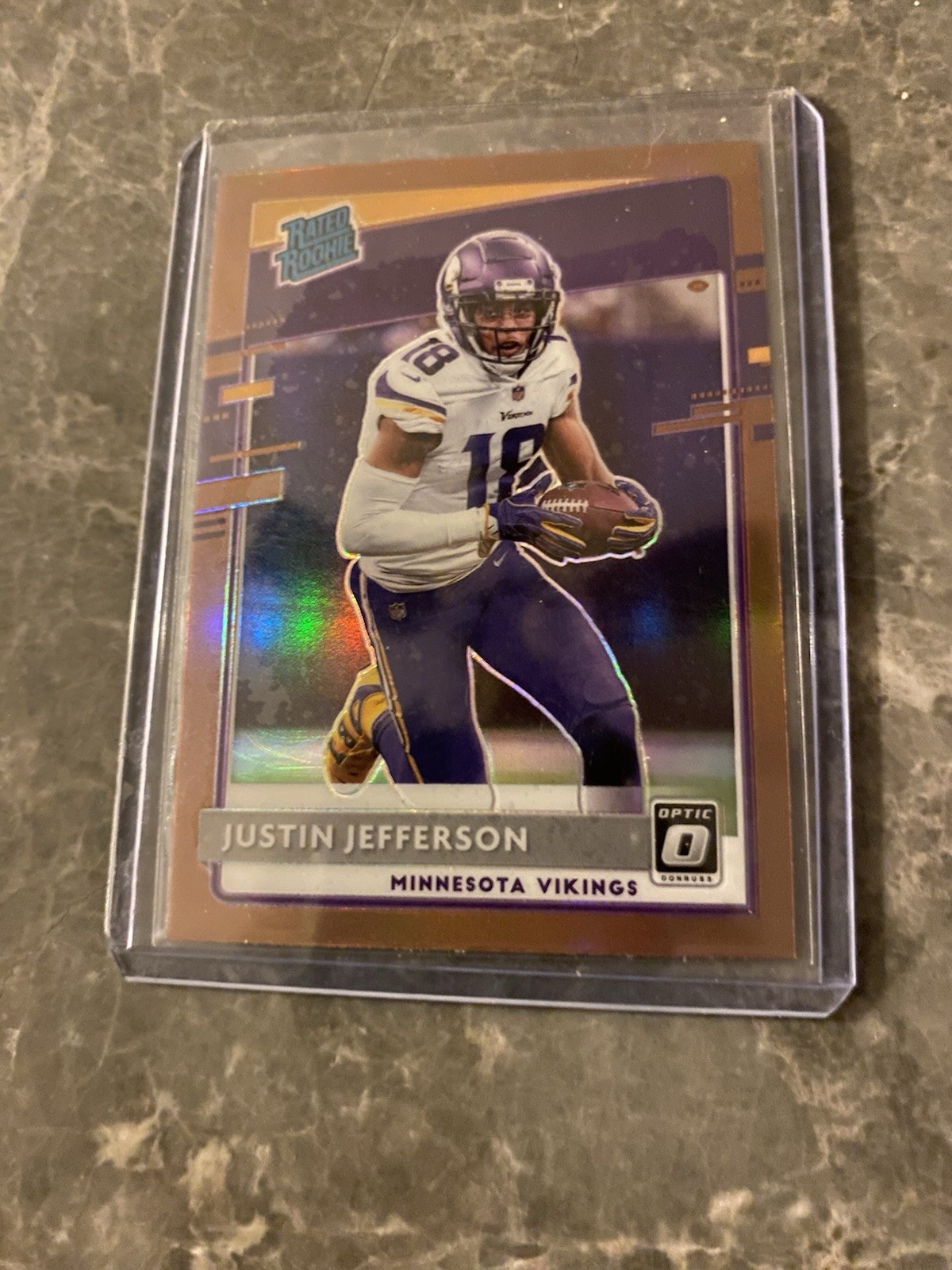 2020 Panini Donruss Optic - Rated Rookies JUSTIN JEFFERSON #163 Bronze Prizm...