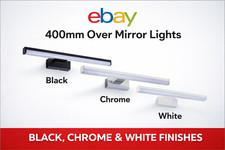 LED Over Mirror Light IP44 Bathroom Wall Lamp Chrome Black White 400 600 900mm