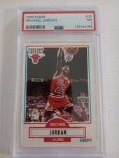 1990 Fleer Basketball #26 PSA 7 W/Hook By Bulls Ear & yellow dot On Name Bar