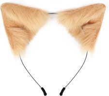 Cat Fox Faux Fur Ears Headband Cute Halloween Fancy Dress Cosplay Handmade Anima