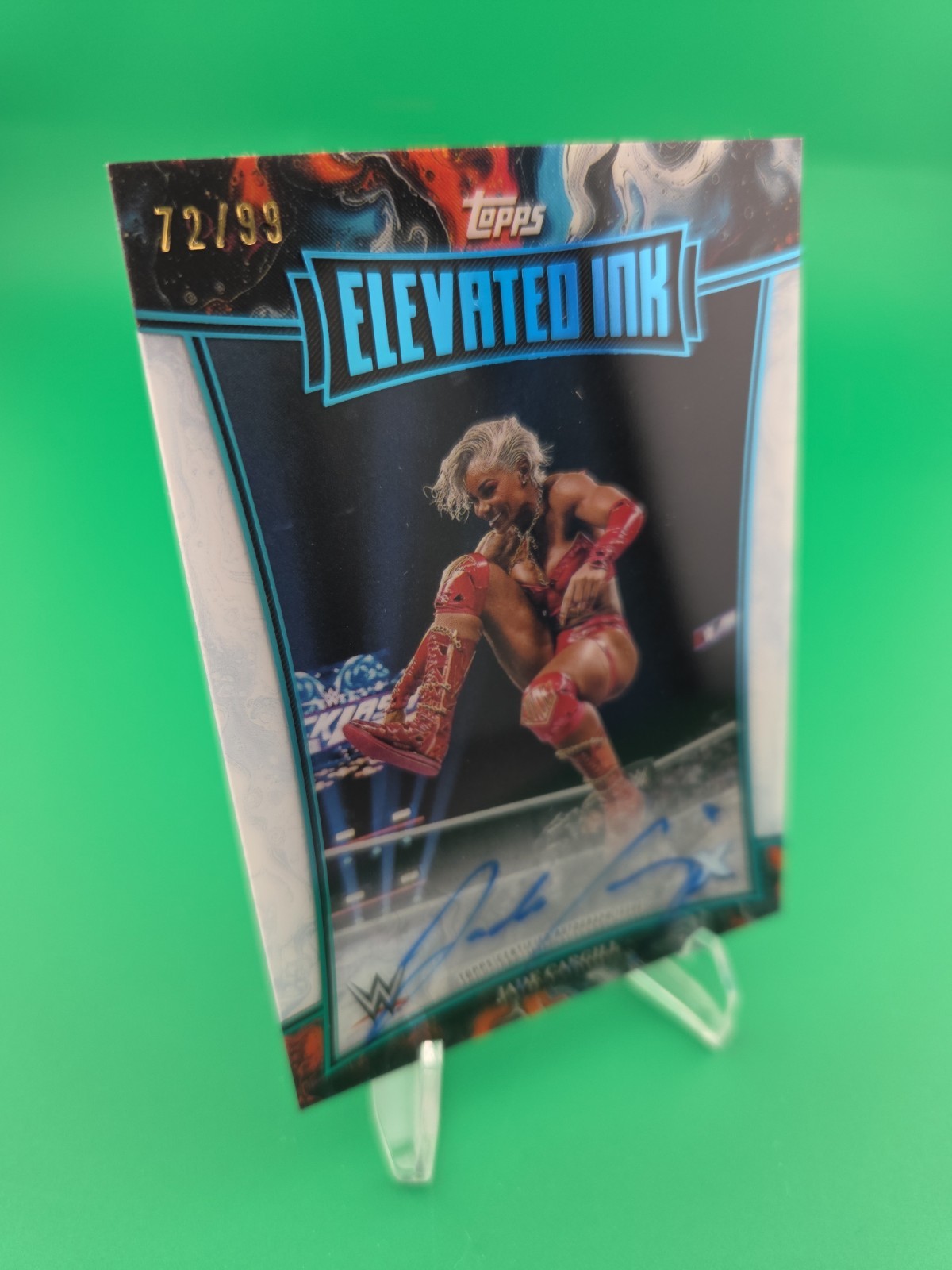 Jade Cargill 2025 Topps Exalted WWE Elevated Ink Auto # /99 view 2