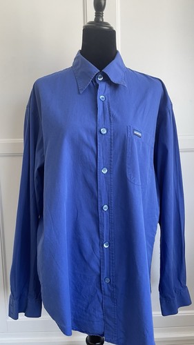 Nigel Cabourn, Nigel Cabourn Blue Cotton Shirt Long Sleeve Oversized XL Vintage Branded Button