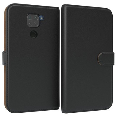Für Xiaomi Redmi Note 9 / Redmi 10X 4G Klappetui Hülle Kunstleder Tasche Schwarz