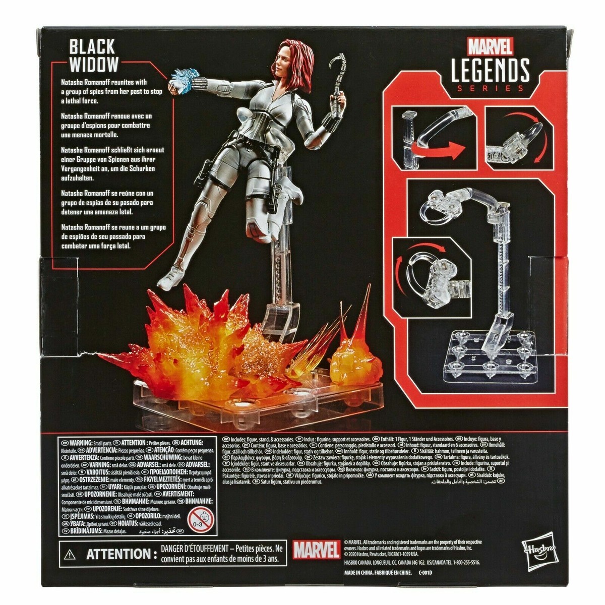 Black Widow Deluxe Marvel Legends White Costume Action Figure w Stand IN  STOCK | eBay