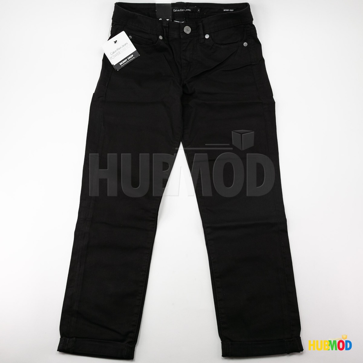 Calvin Klein Jeans Power Stretch Skinny Crop Slim Fit Pants Black