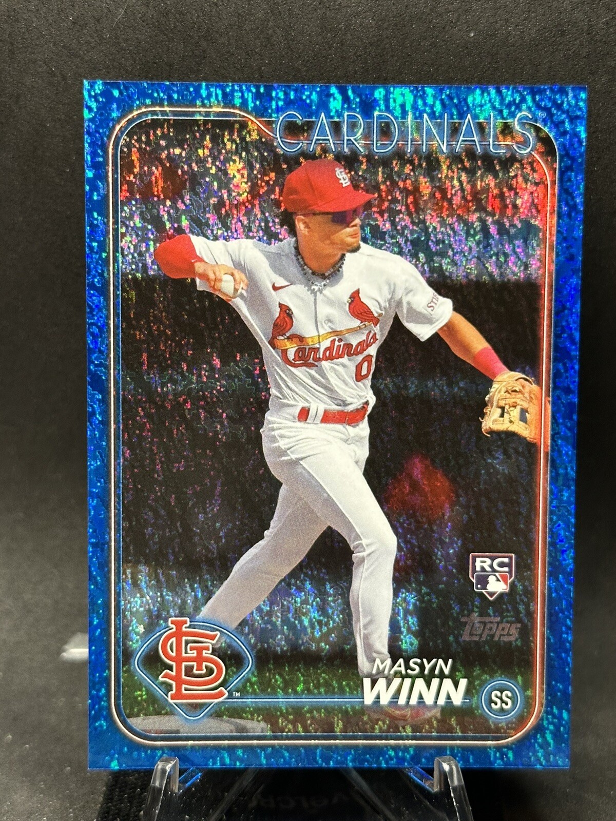 2024 Topps Series 2 Masyn Winn #480 Blue Foil Parallel /999 Rookie RC Cardinals