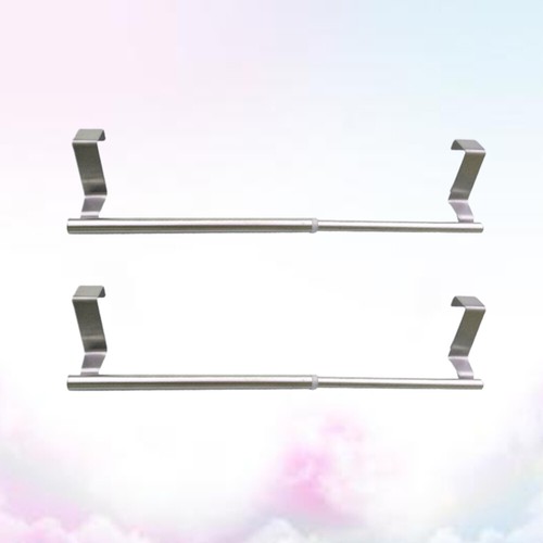 2 Stück Edelstahl Handtuch Aufbewahrung Ablage Flexible Bad Stange Handtuch Halter USA - Bild 7 von 11