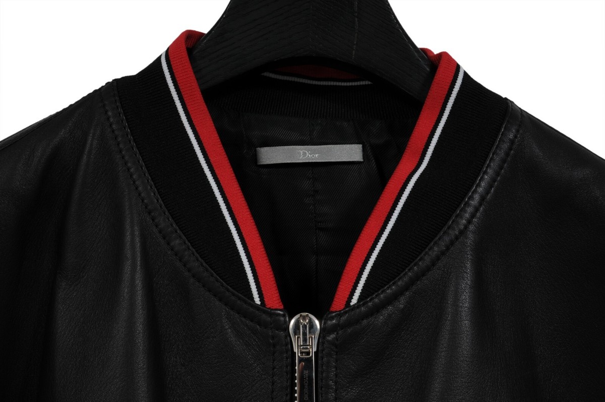Dior Mens Bee Pin Bomber Jacket US XL IT 54 Black Lamb Dior Mens Bee Pin Bomber Jacket US XL IT 54 Black Lamb