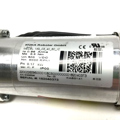 KUKA MG-03-40-60-IC Robot Servo Motor 0.3Nm, 400VDC, 8000RPM, 0.17