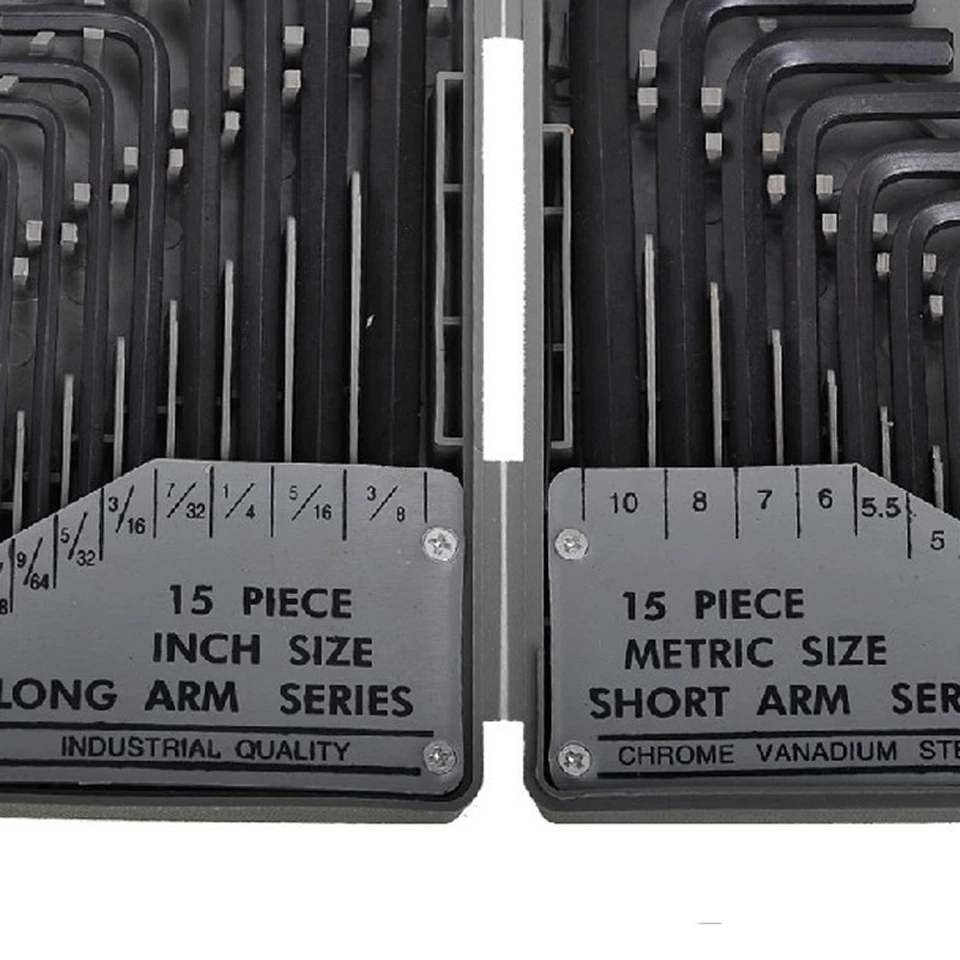 Allen Wrench Hex Key Set 30pcs SAE Metric Combination Repair Kit - Image 3 of 4