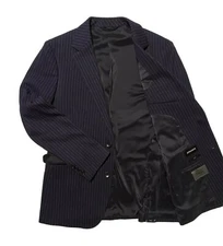 NWOT Bonobos Slim Fit Fortex Navy Striped Men's Blazer Jacket Size 40R