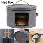 Felt Storage Box Large Travel Hats Organizer Bucket Cloth Storage Bins Household