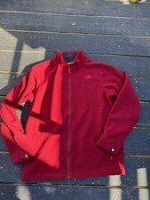 The North Face Fleece Lined Full Zip Jacket Boys Size XL 18/20 in Red