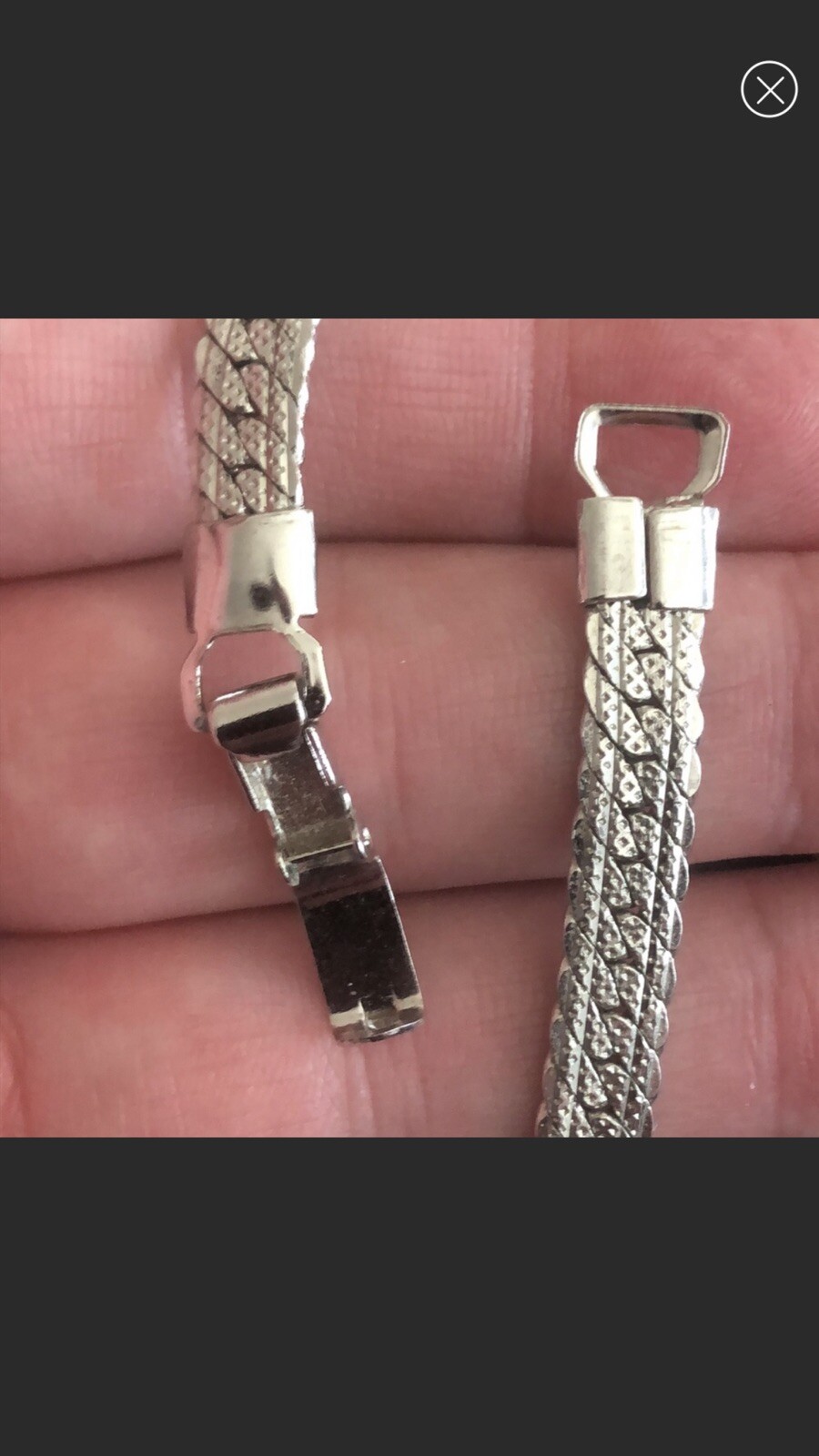 Interlocking decorative silver plated  24” neckla… - image 4