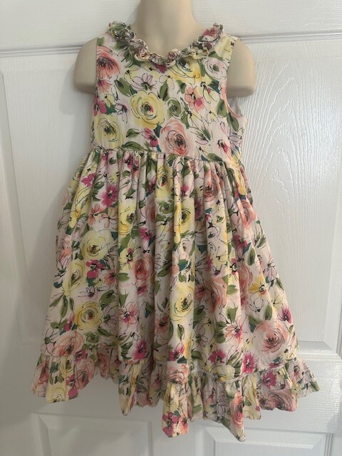 Pippa & Julie Size 5 Girls Multicolor Floral Sleeveless Dress