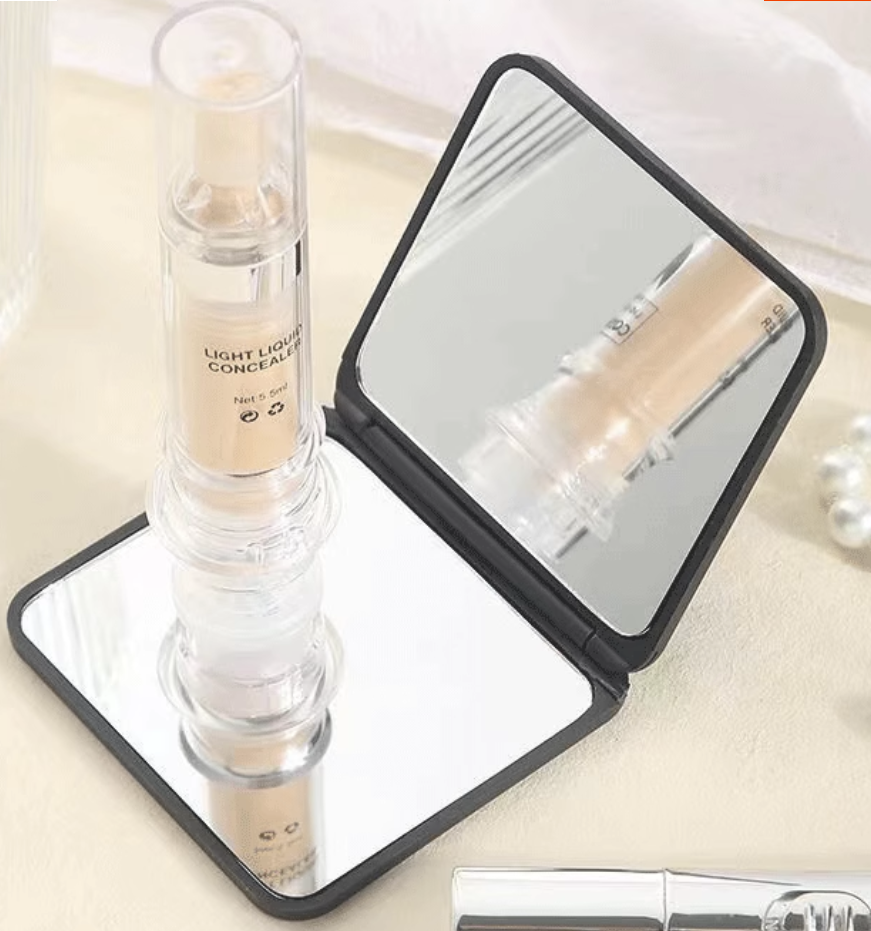 Mini Folding Mirror Compact Travel Mirror Shaving Makeup Mirror eBay