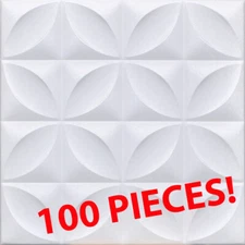 Glue Up Ceiling Tiles, Foam,  20" x 20", CLOSTER White, 100 PIECES 