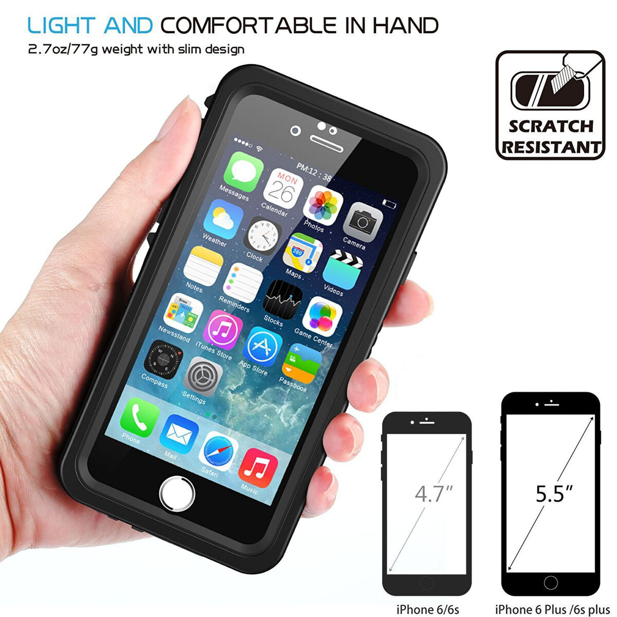 For iPhone 6s & iPhone 6 Case Clear Back Waterproof For iPhone 6s & iPhone 6 Case Clear Back Waterproof