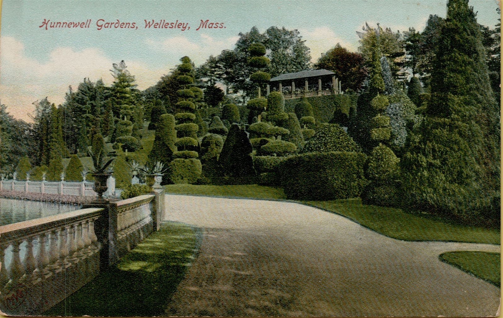 Street Landscape View Hunnewell Gardens Wellesley MA Postcard D29 eBay