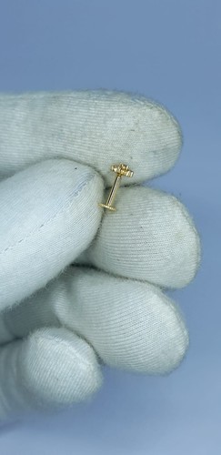 Diamant Blume Ohrstecker 14k Solid Gold Körper Piercing Schmuck Nase Geschenk - Bild 14 von 24