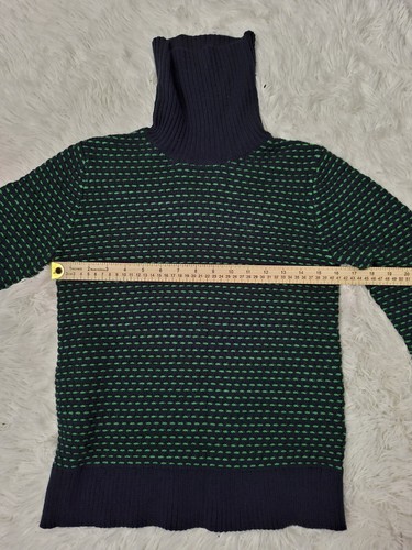 J Crew Turtleneck Sweater Size XS Green And Blue - 第 3/11 張圖片