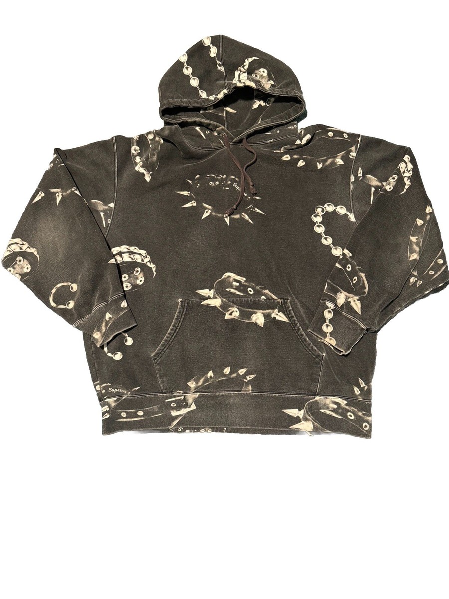SUPREME 20AW Studded Collars AOP Hooded Sweatshirt Pullover Hoodie  
