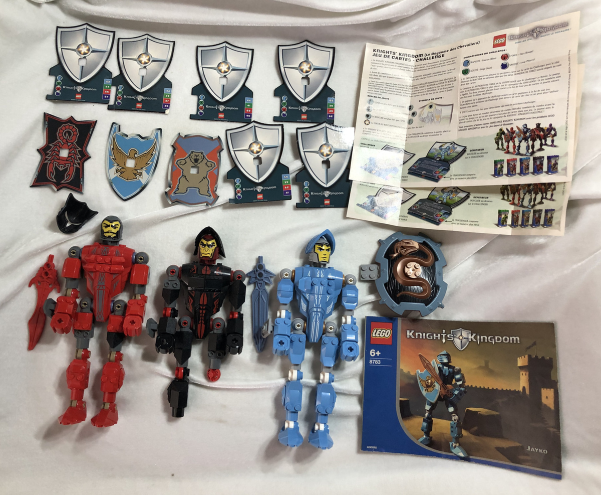 LEGO Knights Kingdom Large Figures 8783 Jayko, 8786 Vladek, 8785
