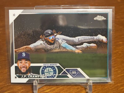 2023 Topps Chrome #156 J.P. Crawford Seattle Mariners Baseball Card
