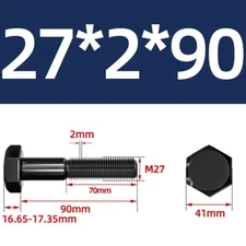 Metric Extra Fine 10.9 Grade Alloy Steel High Tensile Hex Head Bolts M22 M42 M48