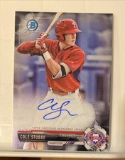 2017 Bowman Chrome Prospect Autographs #CPA-CS Cole Stobbe AUTO