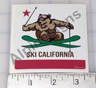 California Bear Snow Skier Skiing sticker decal