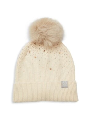 NWT FURLUX Wool & Cashmere Faux Fur Pom Pom Beanie Hat | eBay display picture 3