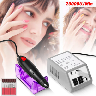 Nagelfräser Set Elektrisch 20000U/min Maniküre Pediküre Nagel Fräser Nailart Set