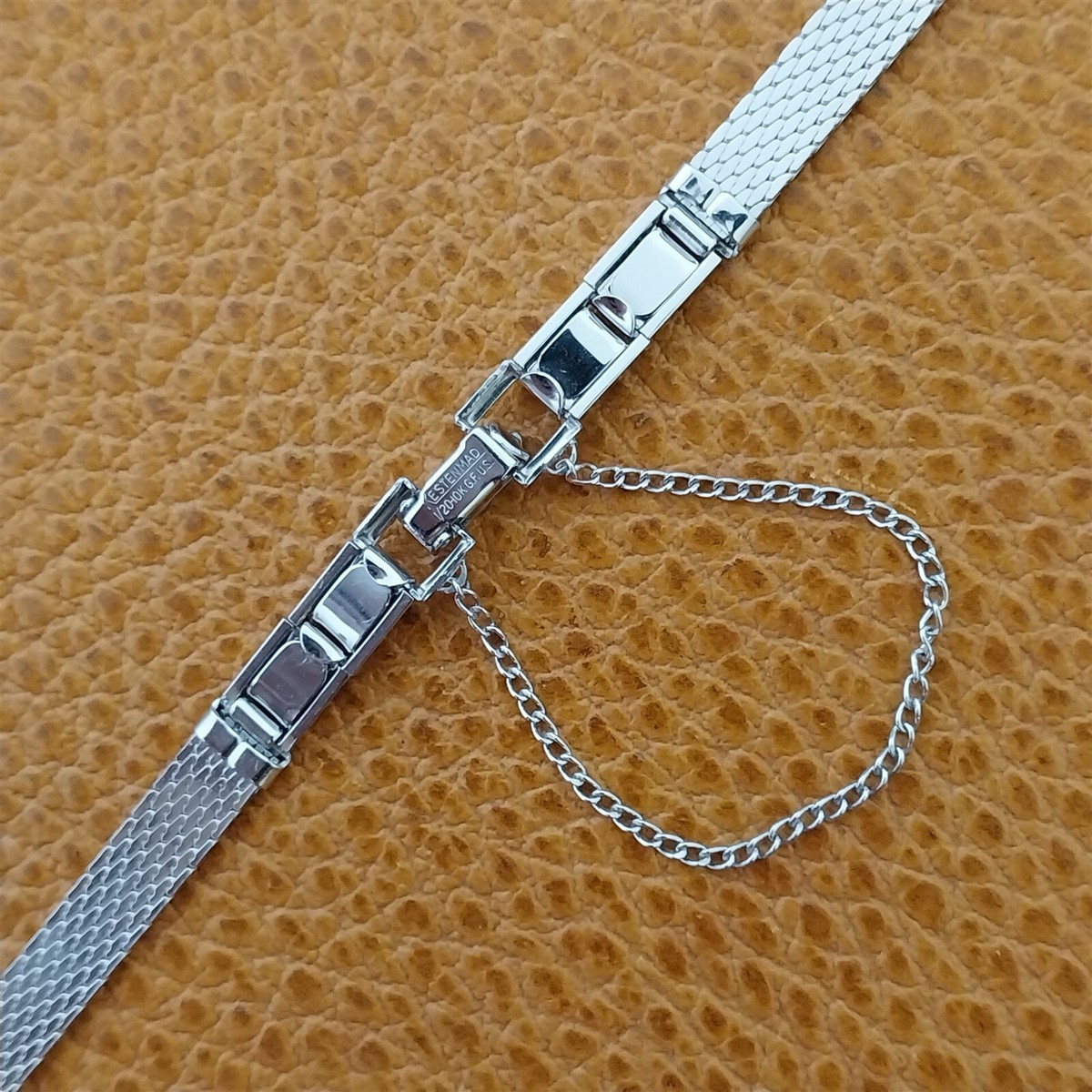 10K White Gold-Filled Mesh Ladies Kestenmade Unused 1960s