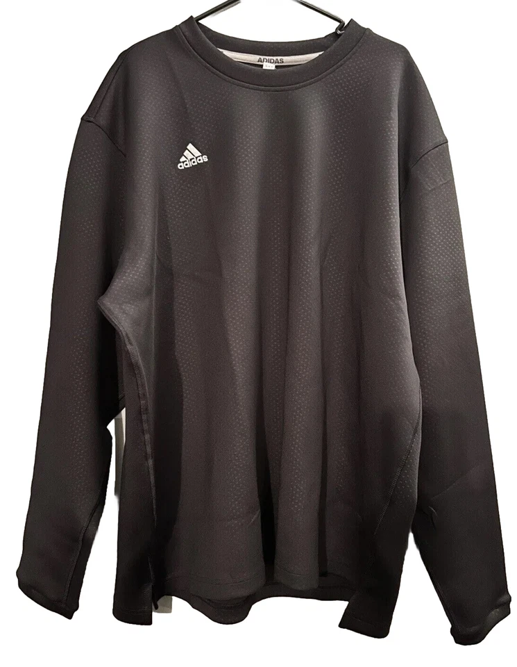 Adidas sweatshirt Baseball 5 colors Fleece crew Pin dot Men's sizes S--3XL NWTs! - Image 3 of 4