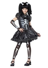 Skeleton Girl Child Girl Deluxe Costume, Size Extra Large FREE SHIPPING