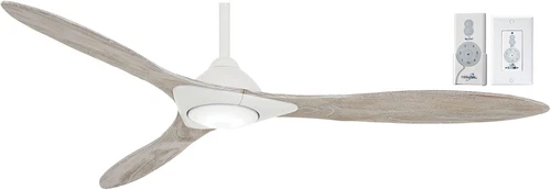 Sleek 60" Smart Ceiling Fan with LED Light & Remote in Flat White Finish - Picture 1 of 9