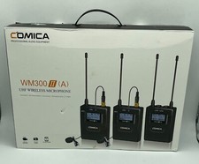 Dual Wireless Lavalier Microphone System,Comica CVM-WM300A UHF 96 ''READ''