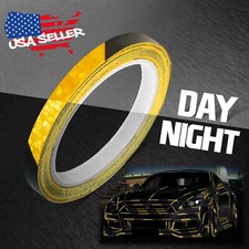 Reflective Safety Tape Self Adhesive Pinstripe Sticker Strip Decal 26ft Roll 1cm