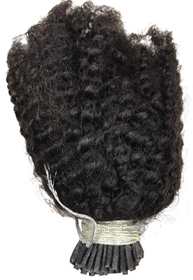 Dolago Kinky Curly I Tip Extensions Human Hair 6'' with Micro Link Rings New