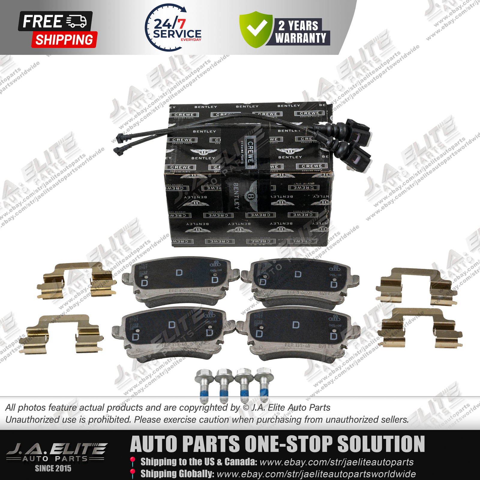 Genuine Bentley Rear Brake Pad kit fits Bentley Continental GT GTC Flying Spur