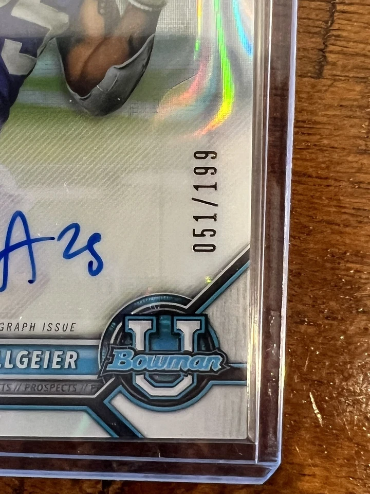 TYLER ALLGEIER Bowman Auto LAVA AUTO /199 Falcons 1st Bowman Auto + Shimmer SSP - Image 3 of 4