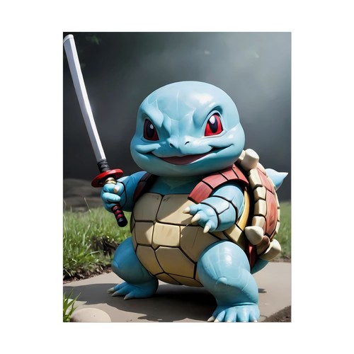 🐢 Ninja Samurai Kreaturen Poster - Gamer Wandbild - Retro Mashup Raumdeko - Bild 10 von 25
