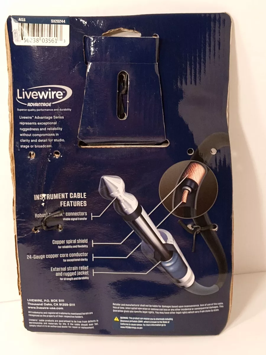 Livewire Advantage Instrument Cable 15 ft. Black