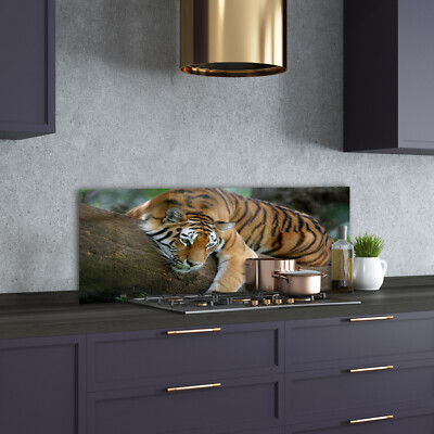 Planche De Cuisine En Verre Trempé Tulup - 60x52 Cm - Tigre Du Bengale - Décor Moderne