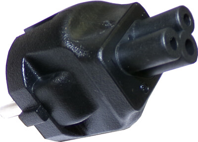 Stromadapter, Schutzkontaktstecker auf Mickey Maus, CEE 7/7 auf C5, D60