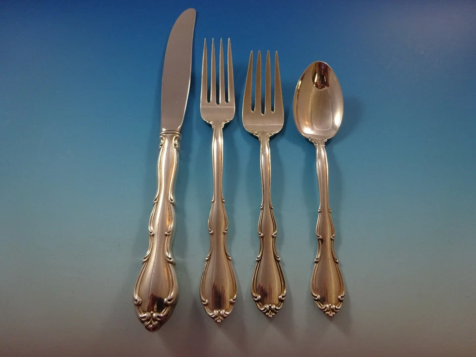 Fontana by Towle Sterling Silver Flatware Set For 12 Service 82 Pcs Many Servers - Image 3 of 4